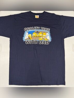 Vintage Y2K 2000 The Simpsons Quality Time With Dad size XL